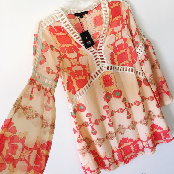 •Fifth Avenue• Boho V-Neck Beach Cover-up - Picture 4 of 8